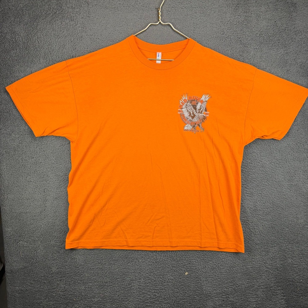 Red River Memorial Day Rally 2021 Eagle Graphic T-Shirt Orange Mens 3XL SUNA